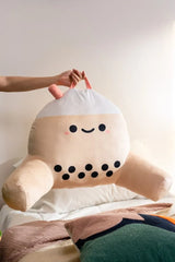 Pearl Boba Tea Vibrating Plush Chair