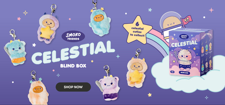 Smoko Friends Celestial Blind Box. 6 Celestial Cuties to Collect! Shop Now.