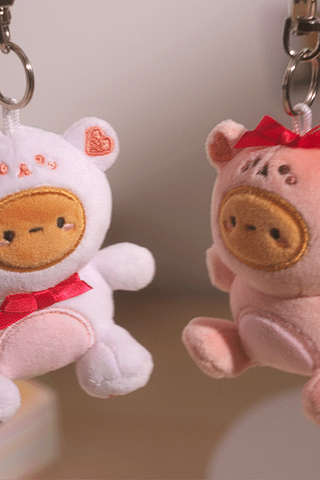 Valentine Tayto Potato Bear BFF Plush Keychains