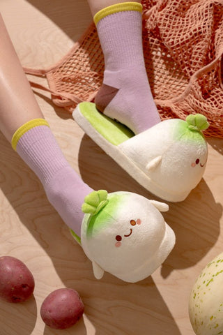 Midori Daikon Plush slippers