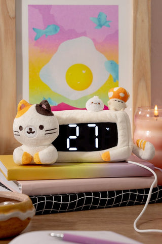 Calico Cat Plush Clock