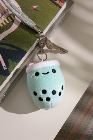 Butterfly Pea Boba Plush Keychain (Blue)